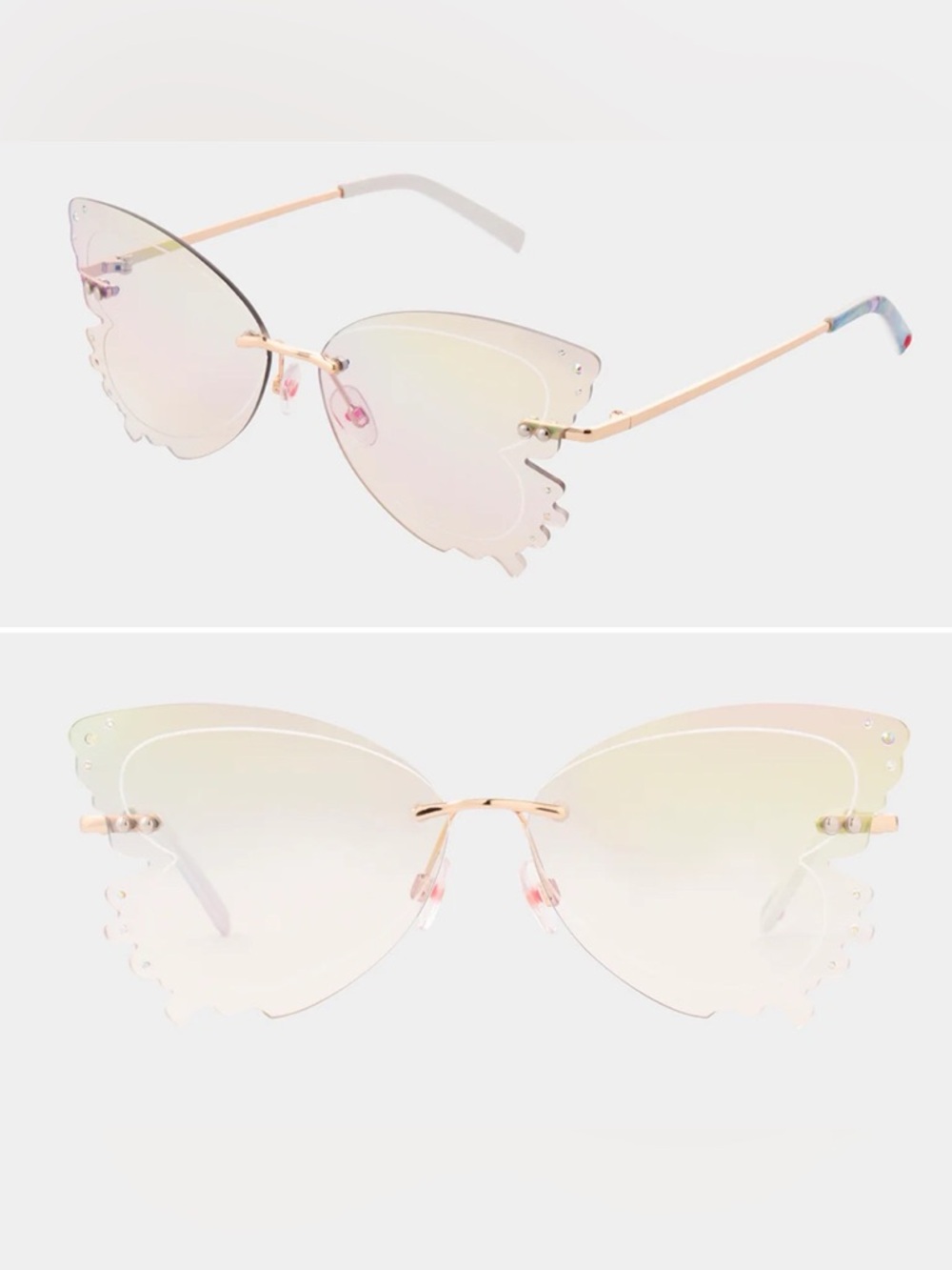 Betsey Johnson TAKE FLIGHT BUTTERFLY SUNGLASSES IRIDESCENT NEW WITH TAGS Nwt